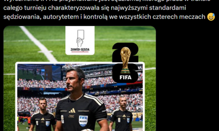 HIT! Oto NAJLEPSZY SĘDZIA Mistrzostw Świata 2026!